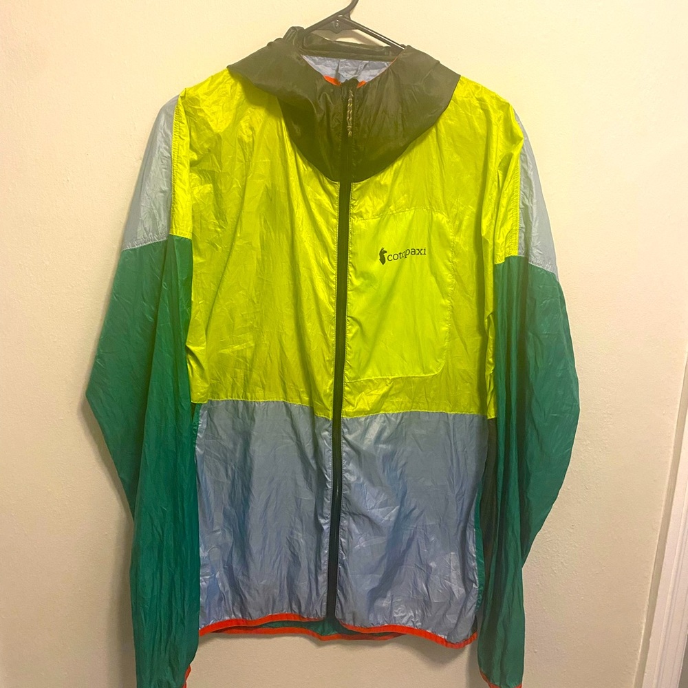 Cotopaxi Teca Technical Windbreaker Jacket Full Zip Colorblock Green Red